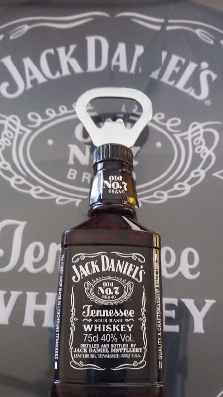 Collectible Jack Daniels Bottle Opener / Fridge Magnet