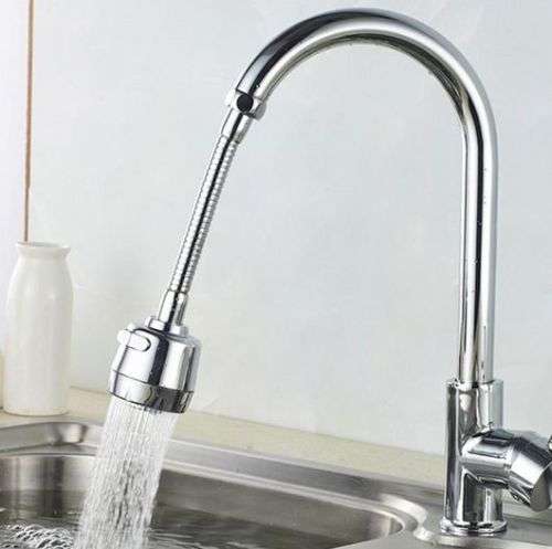 360 Degree movable Rotatable flexable Faucet adapter extension nozzle