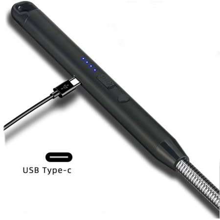 USB Rechargeable Electronic Arc Lighter with Flexible 360º Windproof for Cigarette Kitchen
