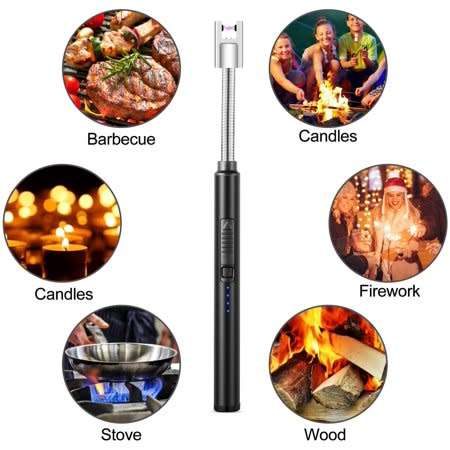 2 x USB Rechargeable Electronic Arc Lighter for Gas stove, candles, Braai, etc. WINDPROOF