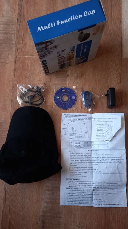Stock clearance Spy camera cap with a remote, only 1 available