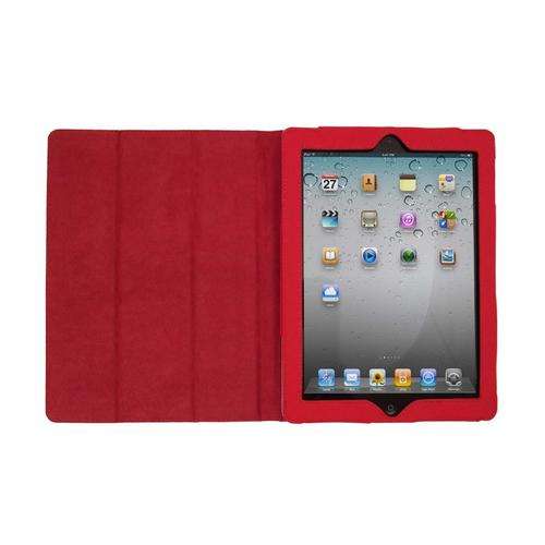Ipad 2 , Ipad 3 Tri fold cover, RED case, fabric protection