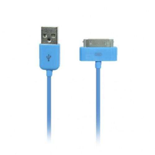 USB Male Data Sync & Charging Cable for All iPod, iPhone, iPad 1 / 2 / 3 Blue color 1 meter