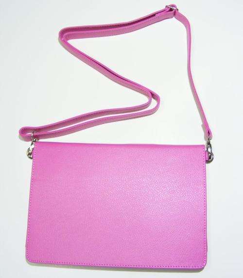iPad 1, iPad 2 , iPad 3 cover, case, shoulder carry bag dark pink fabric PU Leather