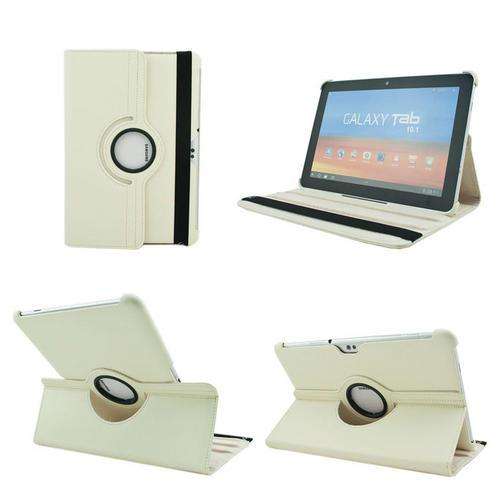 New Samsung Galaxy Note N8000  10.1 Swivel cover, case,  fabric protection , White color
