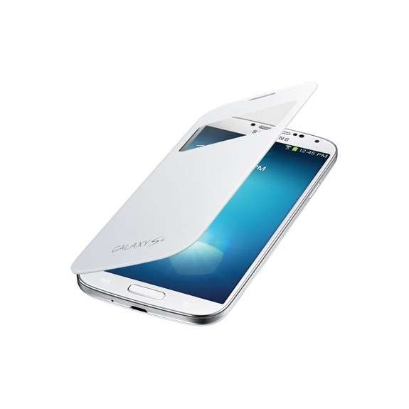 S4 Samsung Galaxy s-view Flip cover white S 4 i9500