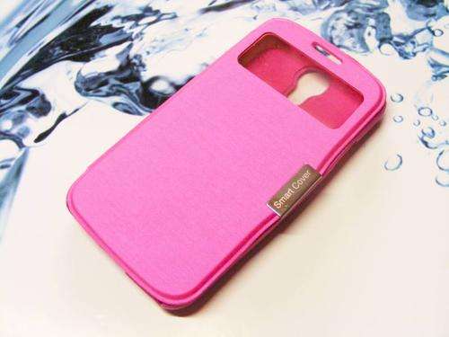Samsung Galaxy S4mini i9190 Quality S View Flip Cover , magnetic close, free Screenguard, Pink