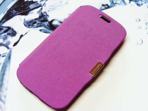 Samsung Galaxy S3 i9300 Quality Flip Cover, magnetic close, sleep,Purple + free S 3 Screenguard