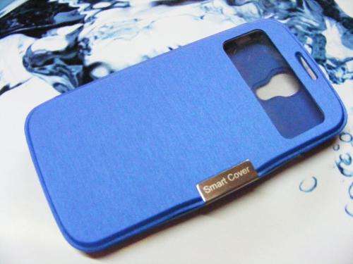 Samsung Galaxy S4 Mini i9190 Quality Flip Cover, magnetic close, sleep,Blue,+free S 4 Screenguard