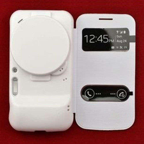 S4 Samsung Galaxy Zoom C101 S View Cover - White - Sleep function Flip Cover