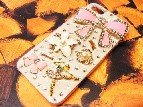 Hand made 3D Crystal Beaded Hard case For Iphone 5 / 5G / 5 S ,Fashion Luxury Bling Design