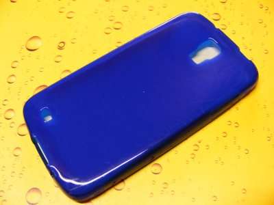 Galaxy Mega 6.3 Soft TPU Silicon Back Case Blue Cover for i9200 / i9205 + Free Screen protector