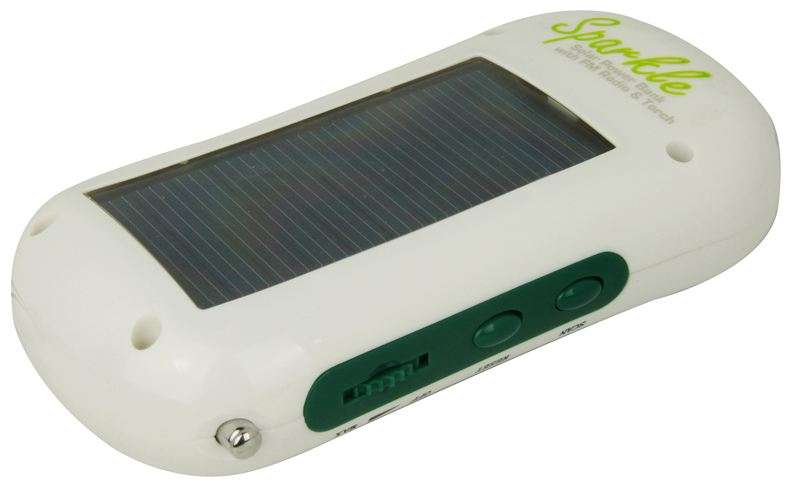 Solar Power Bank Baobab Sparkle 1200mAh With FM Radio, Speaker and LED Torch - for cellphones etc.