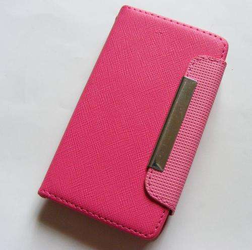 Blackberry Z30 - Pink Wallet Book Cover + free screen protector