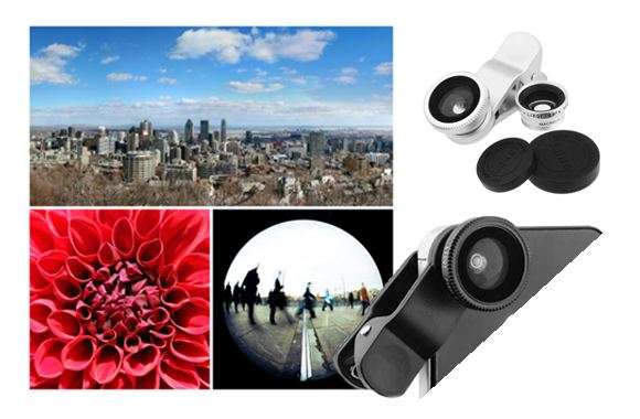 Universal Clip 3 in 1 Fish eye + Wide Angle+ Macro Photo Lens for iPhone iPad HTC Samsung Etc.