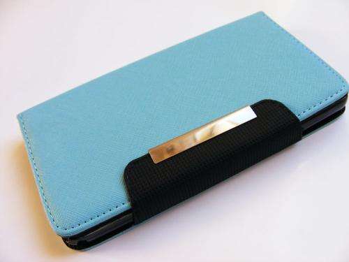 NEW Samsung Galaxy Note 3 III Flip Wallet PU Leather Case Pouch - Baby Blue