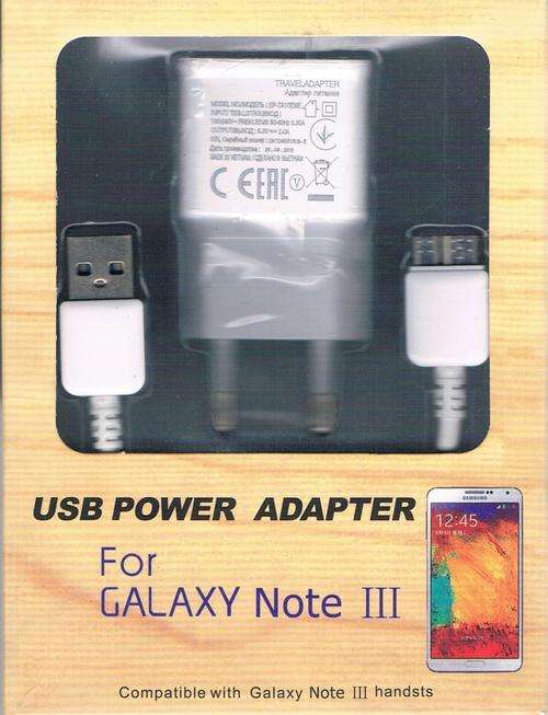 Galaxy Note 3 USB 220V power charger and cable