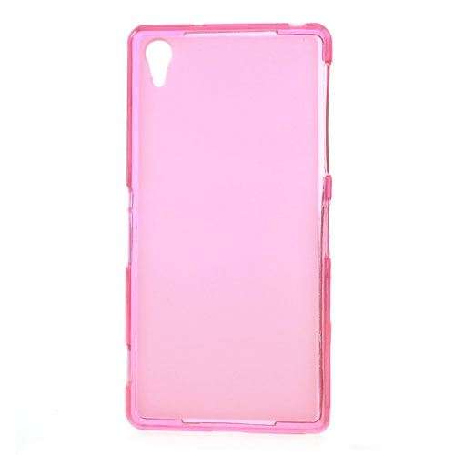 Sony Xperia Z2 Soft TPU Silicon Back Case Pink Transparrent Cover + Free Screen protector