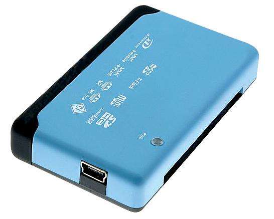 USB 2.0 All in 1 card reader/writer - High speed 43 in 1 SD-HC memory card reader.