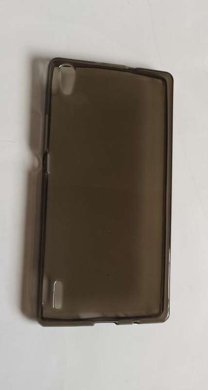 Huawei Ascend P7, Silicon Transparent Black Back Cover