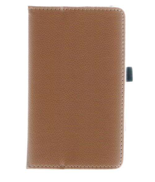 Vodafone Smart Tab 3G, 7" inch Book Cover Case, Light Brown PU Leather