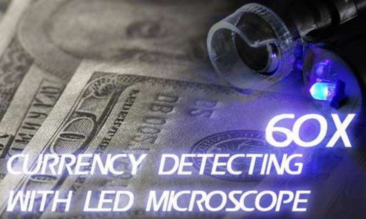 60X LED Light Microscope Loupe WITH Currency Detecting