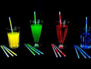Glow Straws/ Fluorescent Straws - 6 Straws Per Pack