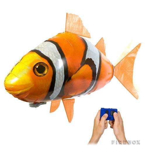 Air Swimmer - Remote Control Glowfish swim through the air.