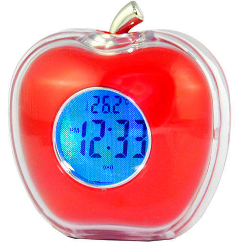 ELECTRONIC TALKING CLOCK- RED APPLE