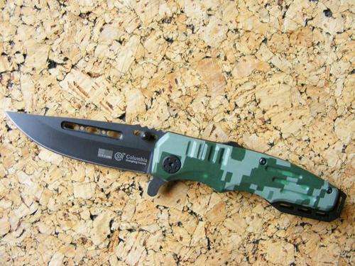 SR(TM) Columbia pocket knife - SRB428 - Military Green Camo