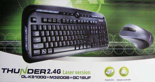 Delux DL-K8100G wireless desktop keyboard and  wireless mouse