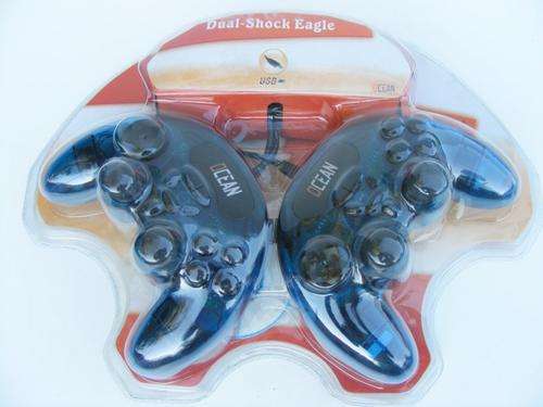 2 x DUAL SHOCK GAME CONTROLLER USB. - FOR PC GAMES