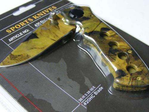 Pocket Sports Knive 420 Stainless steel - Outdoor Green Camo Bush Pattern