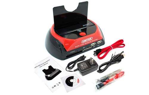 HARD DRIVE DOCKING STATION 2.5 AND 3.5" - SATA + IDE  - USB  - Card Reader