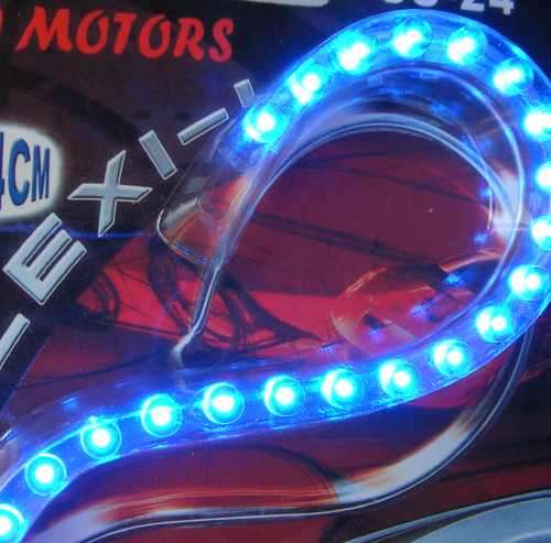 48 cm Blue LED String Light - Super flexible - pimp your ride