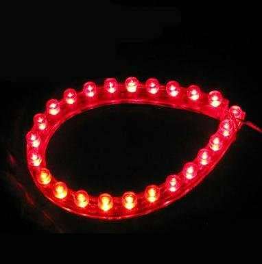 24 cm Bright RED LED String Light - Super flexible - pimp your ride