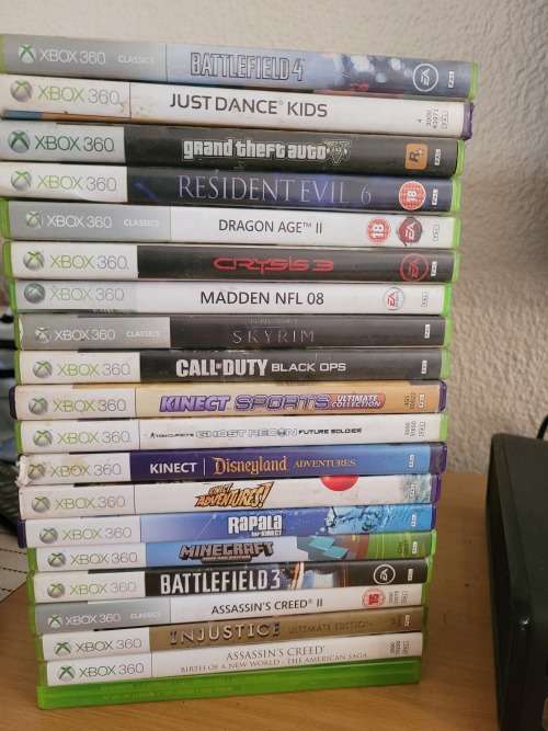 xbox 360 plus extra 500gb harddrive, kinect and games