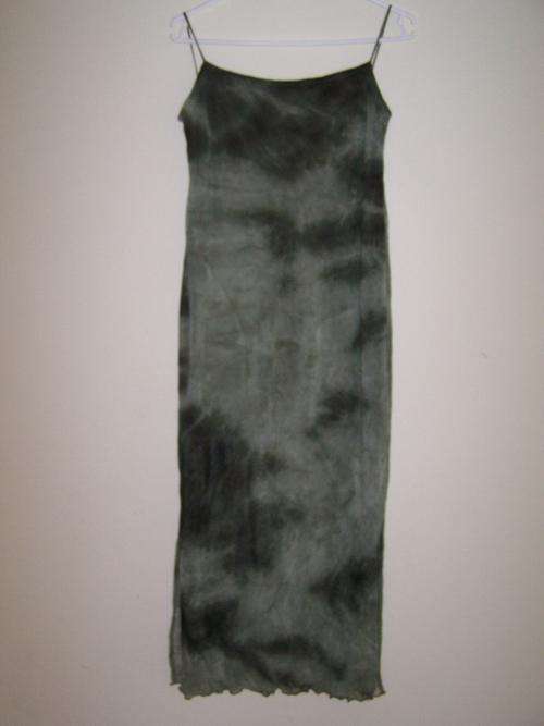 Olive green tie die dress size Small (lined)