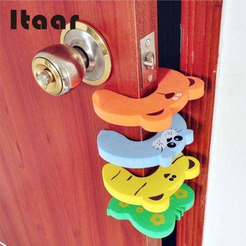 Baby toddler rubber door stops blue