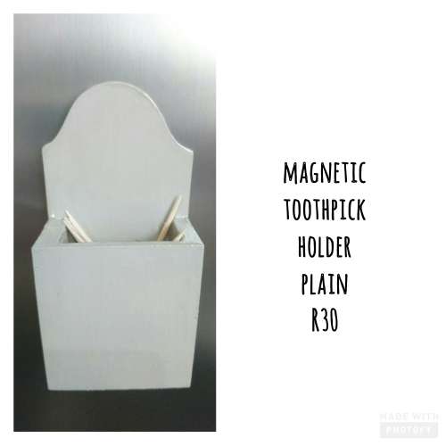 Wooden home decor storage fridge magnetic toothpick holder