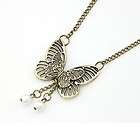 Antique butterfly chain necklace