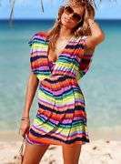 Vneck beach bikini cover up dress / shirt
