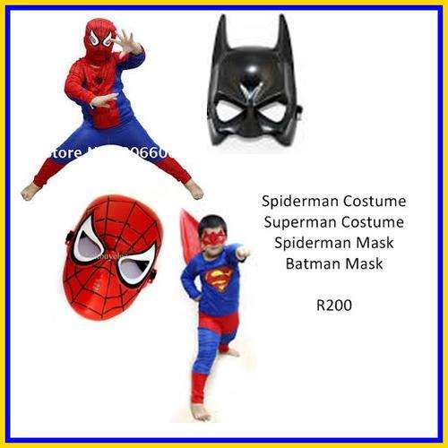 Boys variety gift pack spiderman superman dress up costume