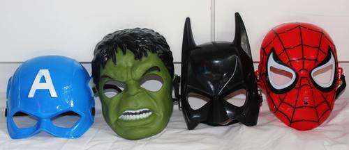 Pack of 4 masks batman spiderman hulk captain america