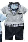 Baby boy button short smart with jersey and pants romper 9-12 months on sSALE