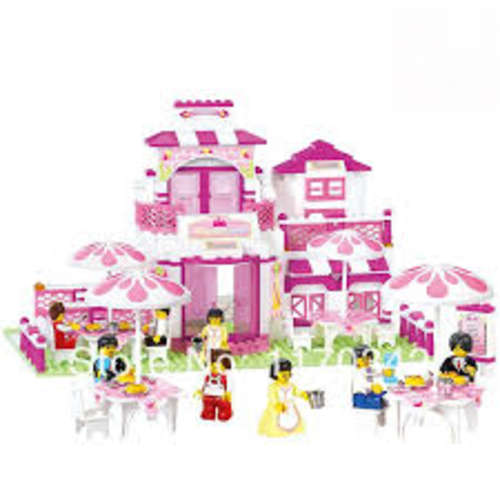 Pink dream resturant building blocks compatiable with lego
