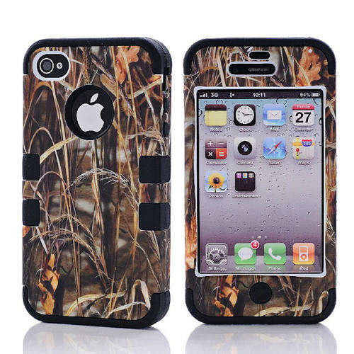iPhone 5 5s 5g camo real tree hybrid rugged leave phone cover