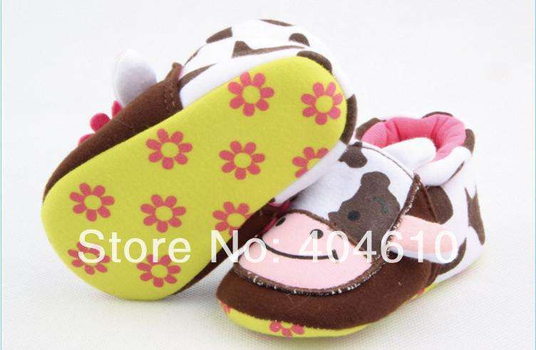 Cow baby infant prewalker shoes