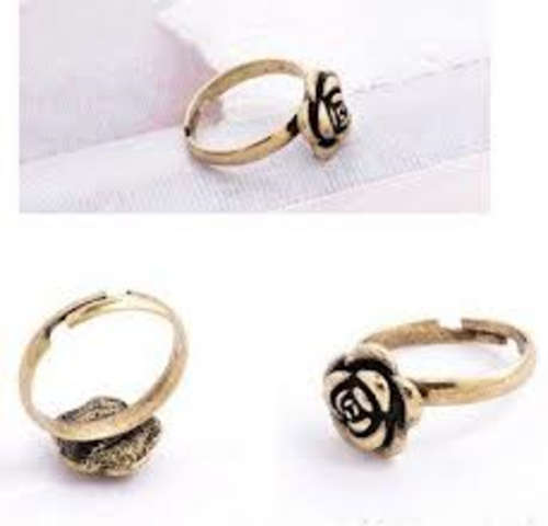 vintage bronze flower ring