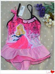 barbie kids swimwear costume with tutu skirt 3-4 years